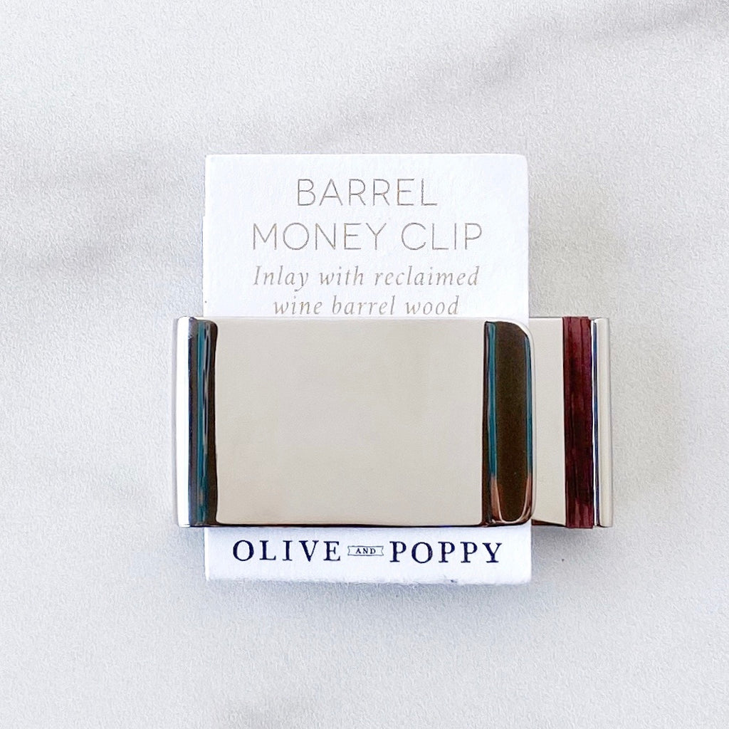 Barrel Money Clip - Olive and Poppy