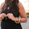 California Sunrise Barrel Bracelet Set - Olive and Poppy