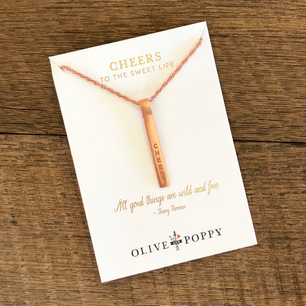 Cheers Necklace - Sweet Life - Olive and Poppy