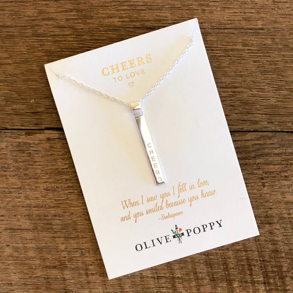 Cheers Necklace - Love - Olive and Poppy